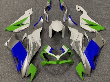 19-23 Vert Brillant Bleu & Argent ZX6R Carénage Moto