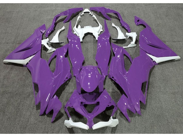 19-23 Violet Brillant & Blanc ZX6R Carénage Moto 19-23 Violet Brillant & Blanc ZX6R Carénage Moto