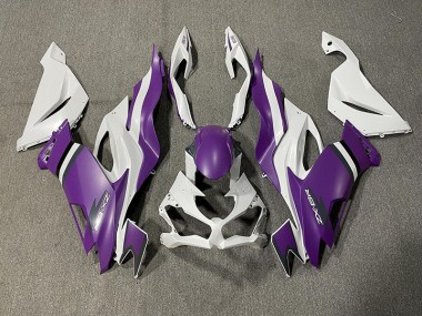 19-23 Violet Mat & Blanc ZX6R Carénage Moto