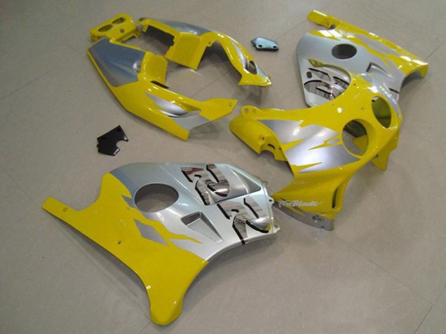 90-98 Argent Jaune CBR250RR Carénage Moto 90-98 Argent Jaune CBR250RR Carénage Moto