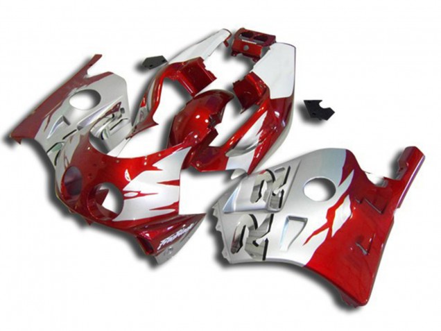 90-98 Argent Rouge & Blanc CBR250RR Carénage Moto
