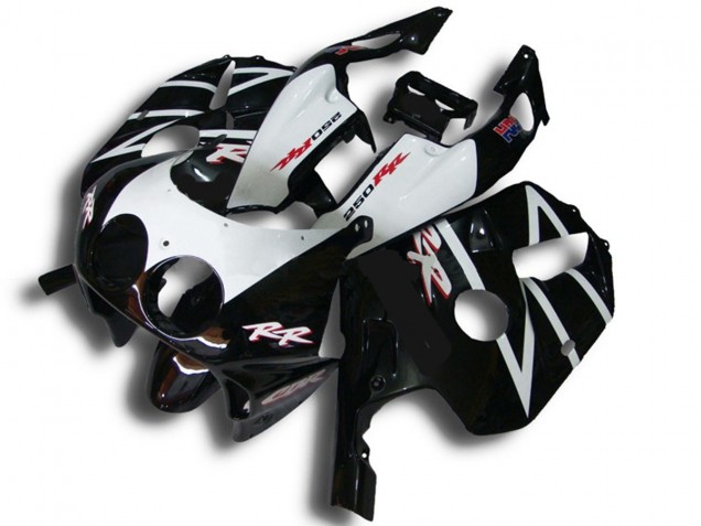 90-98 Noir Blanc Rr CBR250RR Carénage Moto 90-98 Noir Blanc Rr CBR250RR Carénage Moto