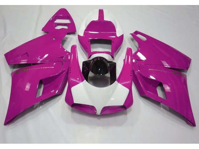 93-05 Rose Brillant & Blanc Ducati 996 748 916 998 Carénage Moto 93-05 Rose Brillant & Blanc Ducati 996 748 916 998 Carénage Moto