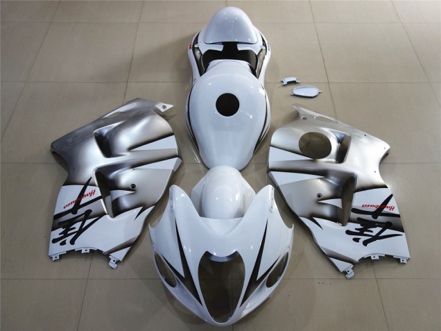 97-07 Blanc & Argent Brillant GSXR 1300 Carénage Moto 97-07 Blanc & Argent Brillant GSXR 1300 Carénage Moto