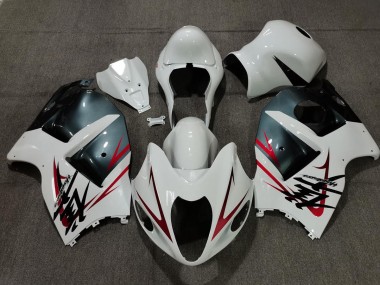 97-07 Blanc Bleu Clair & Rouge GSXR 1300 Carénage Moto