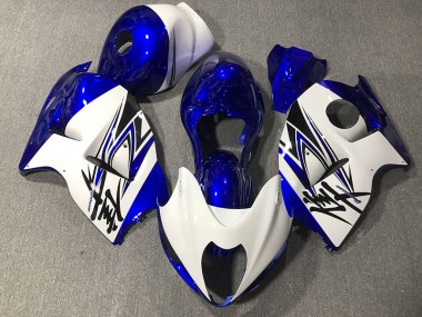 97-07 Blanc Brillant & Bleu GSXR 1300 Carénage Moto