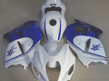 97-07 Blanc Brillant & Bleu Profond GSXR 1300 Carénage Moto