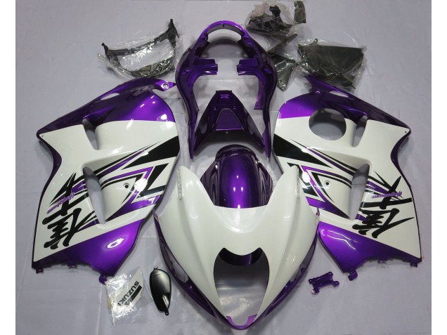 97-07 Blanc Brillant & Violet GSXR 1300 Carénage Moto 97-07 Blanc Brillant & Violet GSXR 1300 Carénage Moto