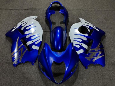 97-07 Bleu Brillant & Blanc GSXR 1300 Carénage Moto