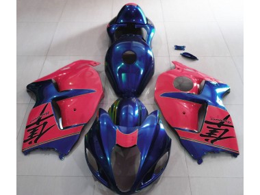97-07 Bleu Brillant & Rouge GSXR 1300 Carénage Moto
