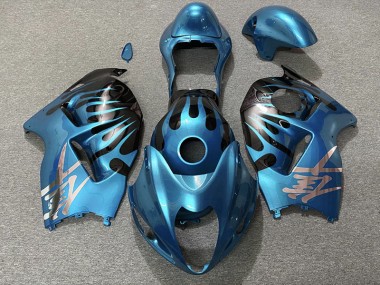 97-07 Bleu Ciel & Noir GSXR 1300 Carénage Moto