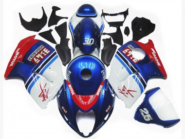 97-07 Logo Personnalisé Bleu & Blanc Motul GSXR 1300 Carénage Moto