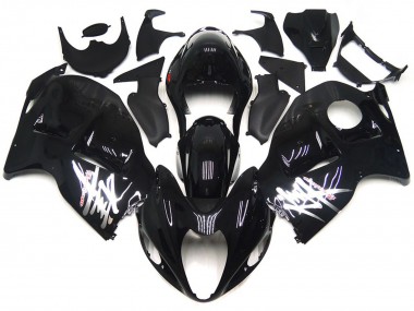 97-07 Noir Brillant Avec Décalcomanies Argentées GSXR 1300 Carénage Moto