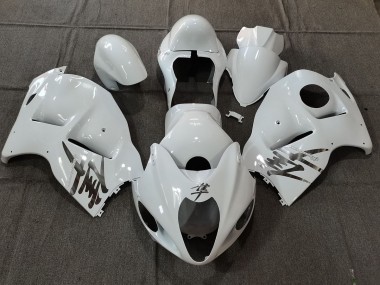 97-07 Style Blanc Brillant OEM Avec Décalcomanies Argentées GSXR 1300 Carénage Moto