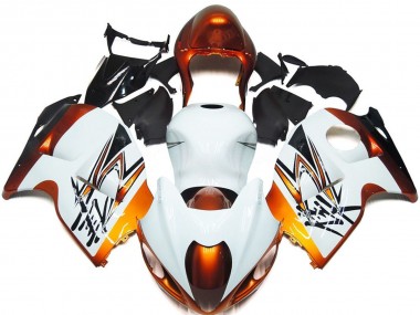 97-07 Style Bronze & Blanc GSXR 1300 Carénage Moto