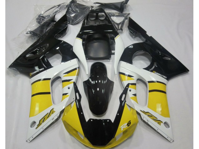 98-02 Jaune Brillant & Noir R6 Carénage Moto 98-02 Jaune Brillant & Noir R6 Carénage Moto