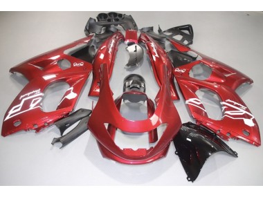 98-07 Décalcomanies Rouges & Blanches Brillantes YZF600 Carénage Moto