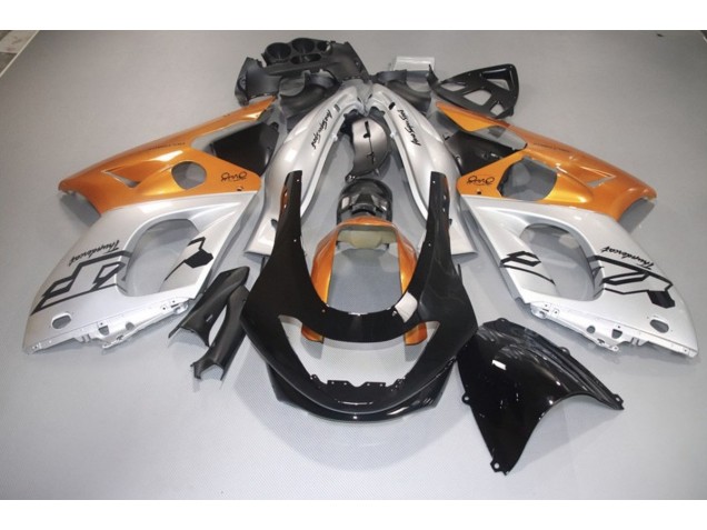 98-07 Orange Brillant Argent & Noir YZF600 Carénage Moto 98-07 Orange Brillant Argent & Noir YZF600 Carénage Moto