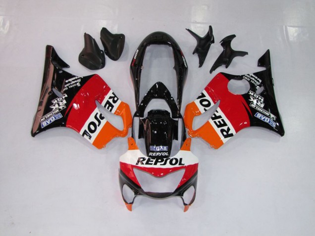 99-00 Repsol Rouge Orange & Noir CBR600 F4 Carénage Moto 99-00 Repsol Rouge Orange & Noir CBR600 F4 Carénage Moto