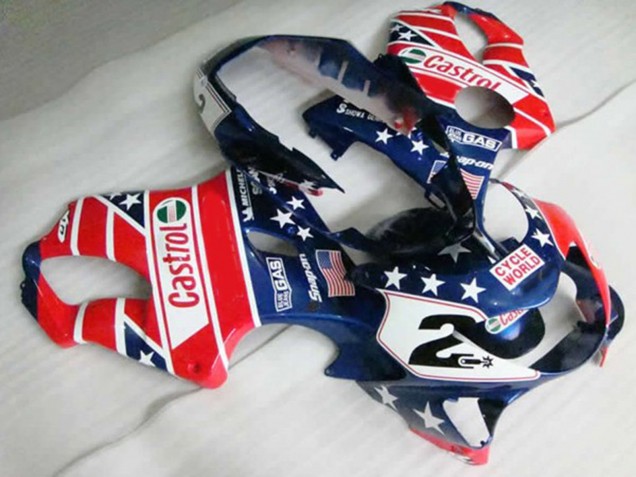 99-00 Rouge Castro CBR600 F4 Carénage Moto 99-00 Rouge Castro CBR600 F4 Carénage Moto